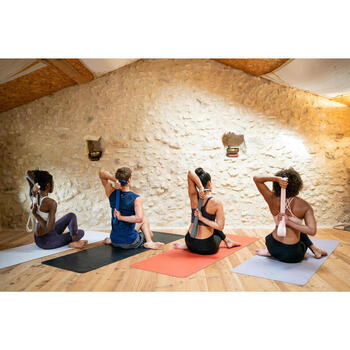 迪卡侬瑜伽绳棉质肌肉伸展瑜伽带辅助健身运动拉伸带深灰色-2472913 迪卡侬瑜伽绳棉质肌肉伸展瑜伽带辅助健身运动拉伸带深灰色-2472913