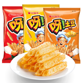 呀土豆130g*3袋薯片薯条多口味办公室膨化休闲食品零食小吃 随机口味