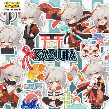 绿野客原神温迪贴纸雷同人周边手帐贴手机电脑行李箱贴画男6新增叶6x2