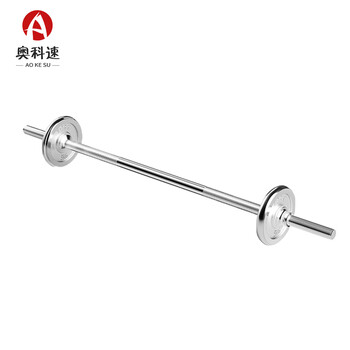 奥科速 电镀杠铃男士健身哑铃两用组合套装举重杠铃片杠铃杆 15公斤电镀杠铃 单用