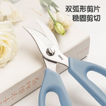 得力（deli）园艺剪刀修剪树枝花艺盆栽剪 家用鲜花插花专用剪刀 绿箩绿植花卉果树 77752 蓝色