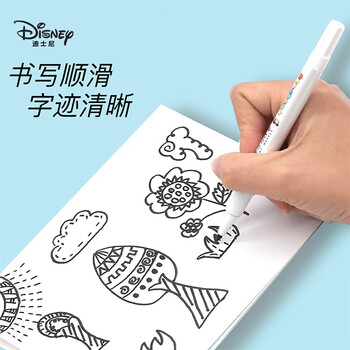迪士尼(Disney)勾线笔美术黑色双头多用油性记号笔签字笔儿童学生描线绘画勾线笔10支/盒 迪士尼(Disney)勾线笔美术黑色双头多用油性记号笔签字笔儿童学生描线绘画勾线笔10支/盒