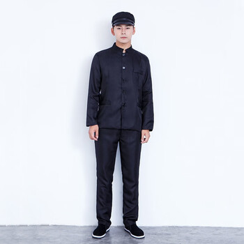 黑色中山装(双层上衣 裤子 帽子) l