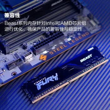 金士顿（Kingston）FURY 32GB(16G×2)套装 DDR4 3600 台式机内存条 Beast野兽系列 骇客神条