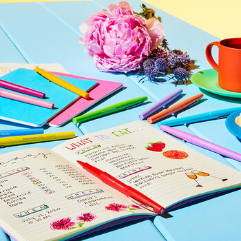 缤乐美（PaperMate）水彩笔儿童学生文具美术绘画涂色专用彩纤维头绿色单只装美术写生水彩笔