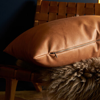 艾薇沙发抱枕靠垫靠背垫床头靠枕抱枕套含抱枕芯45*45科技布橙色