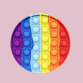 按压泡泡板彩虹按按乐儿童婴儿宝宝硅胶按压玩具抖音网红减压板解压