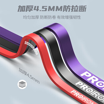 PROIRON普力艾 弹力带引体向上助力带练腿阻力带力量训练 4件套装