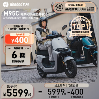 九号（Ninebot）远航家M95C电动摩托车超长续航智能两轮摩托车【门店自提】 到门店选颜色
