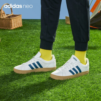 adidas阿迪达斯官网neo DAILY 2.0男鞋休闲运动鞋EG4000 白/树脂黄3 42.5(265mm)【图片价格品牌报价】-京东