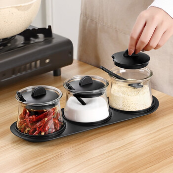 光一调料盒家用厨房调料罐玻璃盐罐子味精调料组合套装调味瓶罐调料