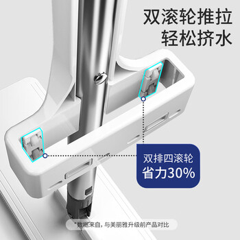 美丽雅平板拖把38cm2布家用一拖净免手洗懒人吸水地拖墩布神器