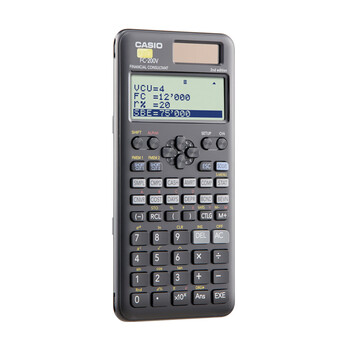 卡西欧（CASIO）金融理财计算器会计财务考试备考学习适用太阳能双电源内置12种金融公式 fc-200V