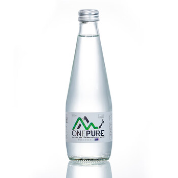 亿纯（ONE PURE）新西兰原装进口 天然软矿泉水300ml*15瓶 玻璃瓶矿物质水会议商务
