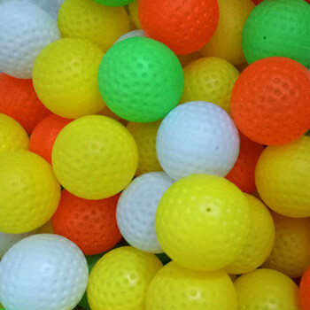 塑料球空心儿童高尔夫球玩具pe空心塑料球硬壳塑料小球圆球抛接球旧色