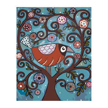 万造数字油画成人休闲减压创意自己手绘涂鸦diy数字油画北欧抽象动物