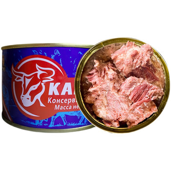 俄罗斯风味卡勒德地图牛肉罐头即熟食红烧速食方便食品野餐400g 牛
