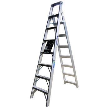 稳耐梯子家用铝合金人字梯2.4米多功能折叠梯八步登高梯 DP368CN
