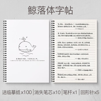 【圣诞精选】练字帖落鲸体沄潮体手写练字帖奶酪鲸落高中生高中女生