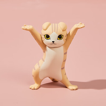 官方日本正版qualia猫咪笔架妖娆猫托笔猫猫笔架举笔猫笔托创意可爱