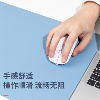 得力(deli) 皮质+软木材质双面防水鼠标垫  超大面积桌垫 触感亲肤舒适 蓝色83012