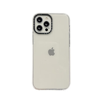 纯色14适用iphone13promax苹果12手机壳11透明xs软 casetify 白色边框