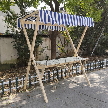 地摊货架子促销台展示架木质移动棚集市摊位室外夜市摊位架折叠摆短款