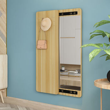 菩本家 可关闭穿衣镜隐藏推拉镜子折叠挂墙全身穿衣可遮挡隐形壁挂式
