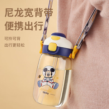 迪士尼儿童水杯带吸管夏季双饮塑料壶幼儿园男女小学生便携直饮喝水杯子 迪士尼儿童水杯带吸管夏季双饮塑料壶幼儿园男女小学生便携直饮喝水杯子