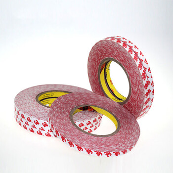 3M双面胶贴春联对联婚房装饰无纺布半透明棉贴春联耐高温55236双面胶带10mm长50m厚0.12mm