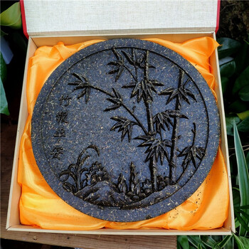 雨墨苍情700克福字云南普洱茶工艺品茶雕生茶摆件24厘米直径个性创意