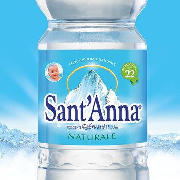 圣安娜（Sant' Anna）天然饮用水 500ml*24 整提装意大利原装进口高海拔天然泉水