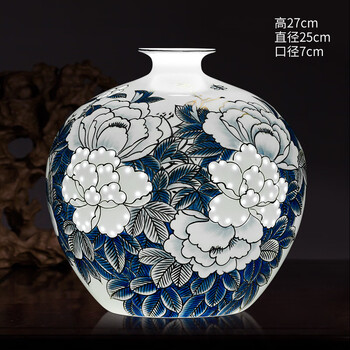 景德镇陶瓷花瓶瓶型号规格- 京东