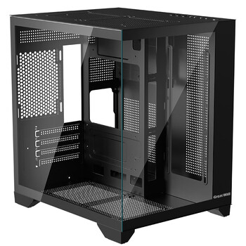 长城（Great Wall）视界S1 Mini黑色海景房电脑机箱（M-ATX/240水冷位/双面玻璃/7风扇位）