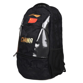 李宁（LI-NING）乒乓球包双肩背包国家队同款 乒乓球运动包ABST111黑色