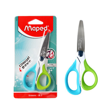 马培德(Maped)彩趣软柄剪刀 学生美工小剪刀 幼儿园手工DIY安全剪纸创意小剪子 13cm硅胶软柄484412CH蓝绿色 马培德(Maped)彩趣软柄剪刀 学生美工小剪刀 幼儿园手工DIY安全剪纸创意小剪子 13cm硅胶软柄484412CH蓝绿色