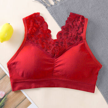 吊带背心性感裹胸运动女士收副乳文胸斤抹胸1件装红色均码建议80135斤