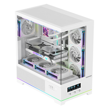 安耐美（Enermax）Pano D58wukong机箱 白色（空调海景房/支持360水冷/支持背插主板/ATX主板/温度显示屏/TYPE-C）