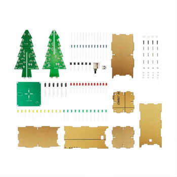 诺然 立体彩色圣诞树流水灯闪光焊接电子实训制作DIY套件TJ-56-180 七彩 套件+USB电源线(不含外壳) 诺然 立体彩色圣诞树流水灯闪光焊接电子实训制作DIY套件TJ-56-180 七彩 套件+USB电源线(不含外壳)