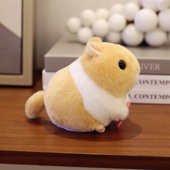 老鼠摇尾巴的可爱鼠旋风仓鼠仿真毛绒玩具生肖鼠拉绳线摇摆转发条