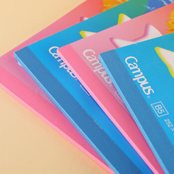 国誉(KOKUYO)A4图画本学生绘画笔记本子Campus胶装本绘图本马克笔专用 30张1本 粉色 WCN-CSKM0231