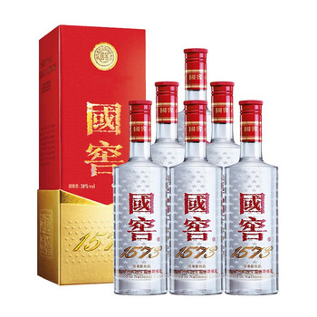 白酒　國窖1573 500ml 38度 38度国窖1573浓香型白酒38度1573低度国窖500ML