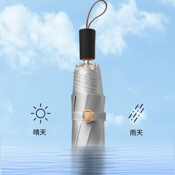 美度（MAYDU）轻奢复古插画风雨伞 双层银胶防紫外线 晴雨伞 三折M3105绽放*3把