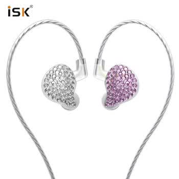 iSKES80专业入耳式监听耳机 手机电脑声卡网络直播唱歌录音监听耳塞 高解析华为苹果礼物耳返 银色