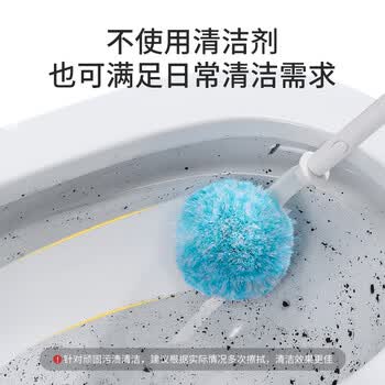 美丽雅软毛抗菌马桶刷套装清洁无死角洗蹲坑厕所卫生间圆头无死角刷子