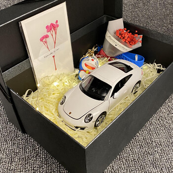 汽车模型合金仿真收藏原厂摆件生日礼物送男生 白色礼盒版 保时捷911