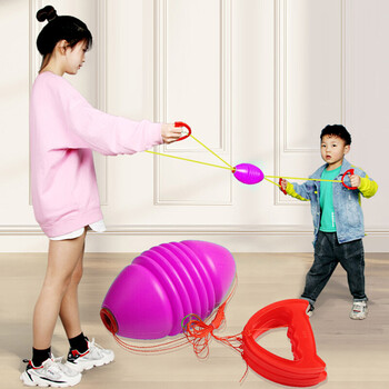 玩转天下拉拉球儿童弹力穿梭手拉球幼儿园户外体育亲子互动玩具感统