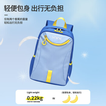 第九城（V.NINE）儿童书包3-6岁双肩背包男女孩户外出游登山包幼儿研学小背包男童