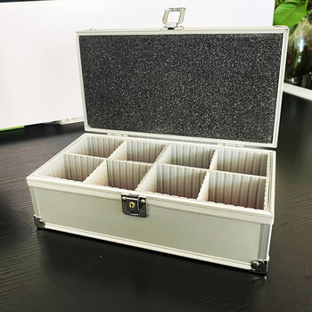 欧唛(oumai) 印章箱 手提多格多功能印章盒公司财务企业办公专用 带锁公章收纳盒 8格印章箱