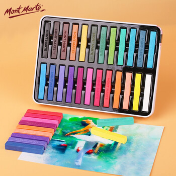 蒙玛特(Mont Marte)色粉笔24色 彩色粉笔画画粉画棒美术绘画粉彩棒儿童彩笔套装学生色粉画铁盒装MMPT0017美术写生 蒙玛特(Mont Marte)色粉笔24色 彩色粉笔画画粉画棒美术绘画粉彩棒儿童彩笔套装学生色粉画铁盒装MMPT0017美术写生